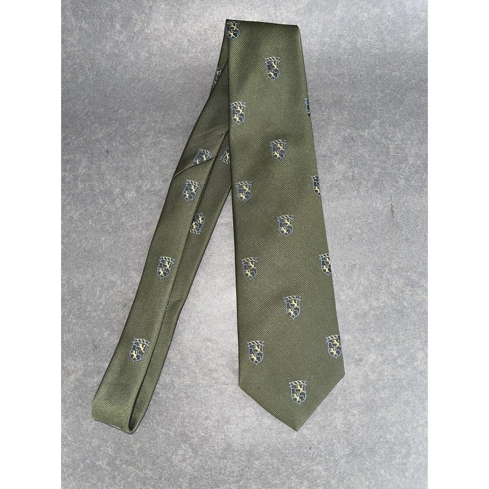 Vintage The Clyde Campbell University shop tie Lion Crest 54”X 3”